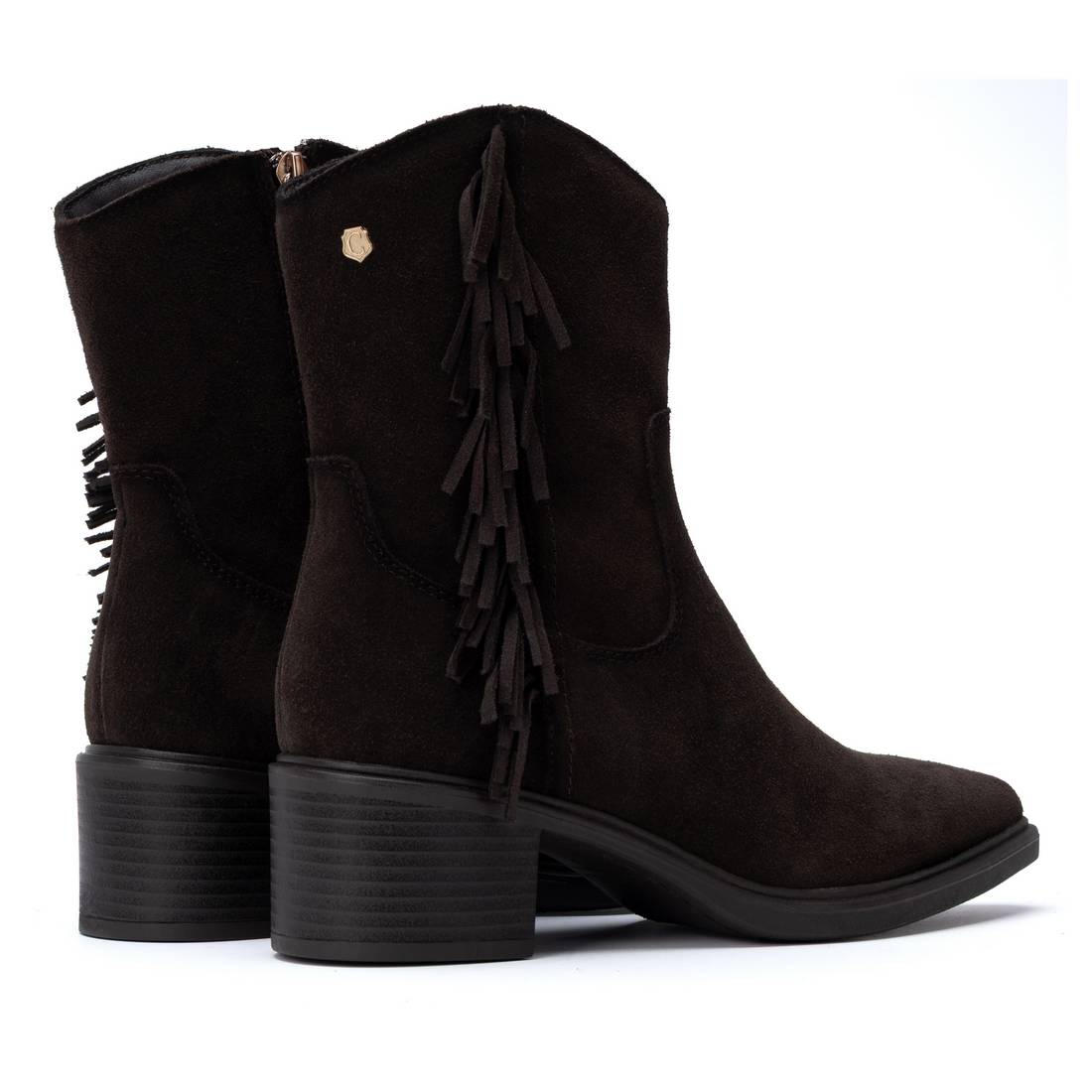 Carmela 16425202 bottines femme marron à franges