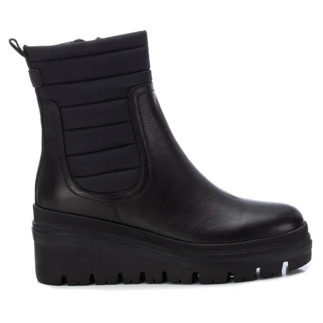 Carmela 16032601 bottine cuir noire plateforme 5cm