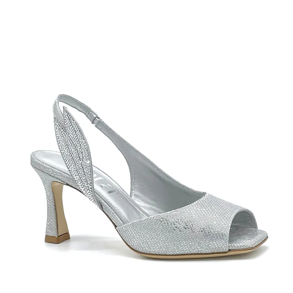 ELATA 16118-2 sandales argent strass talon 7,5 cm