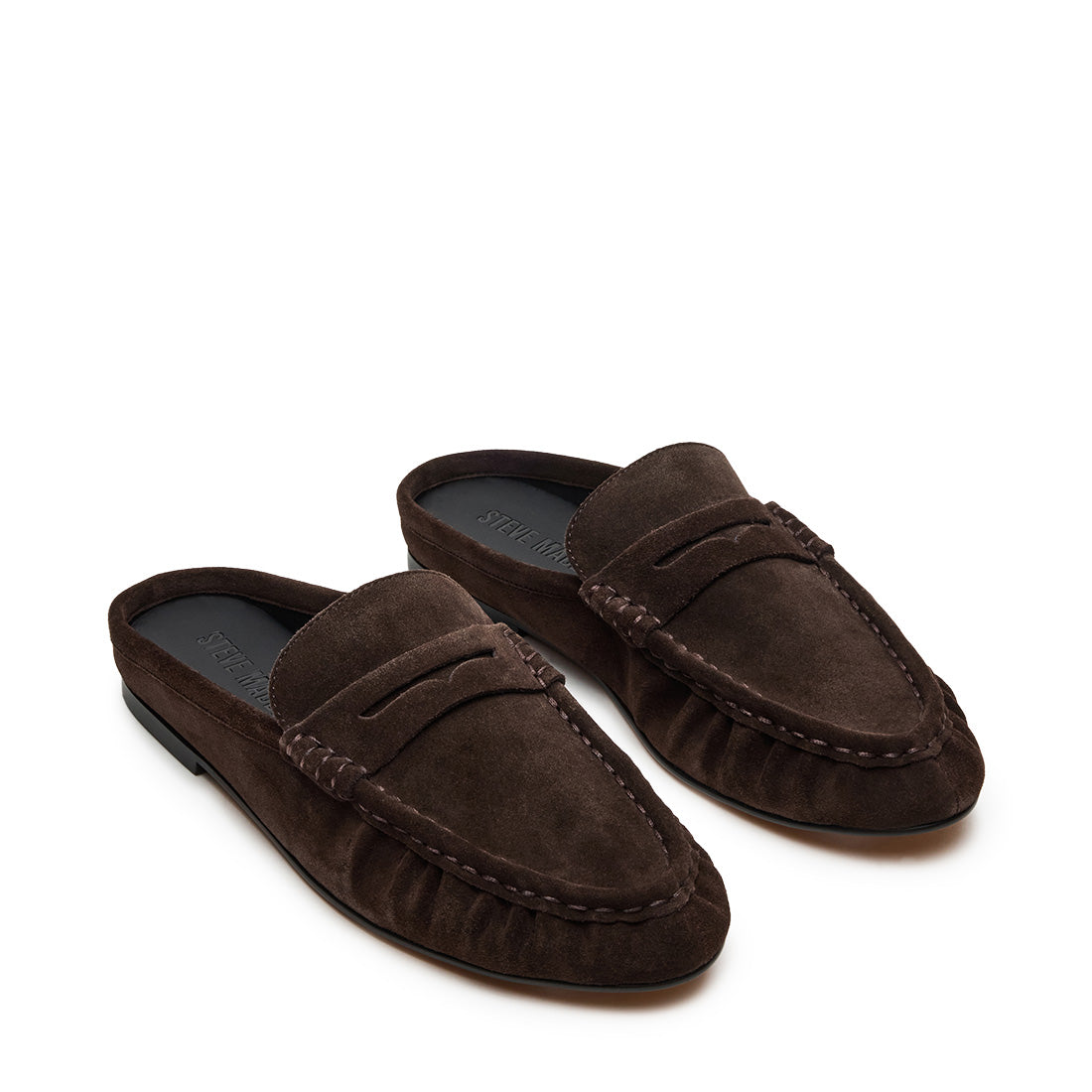Steve Madden Rafe mule daim marron chocolat slip-on