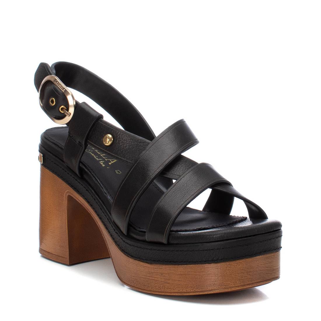 Carmela 16154204 sandales femme noir cuir 10cm
