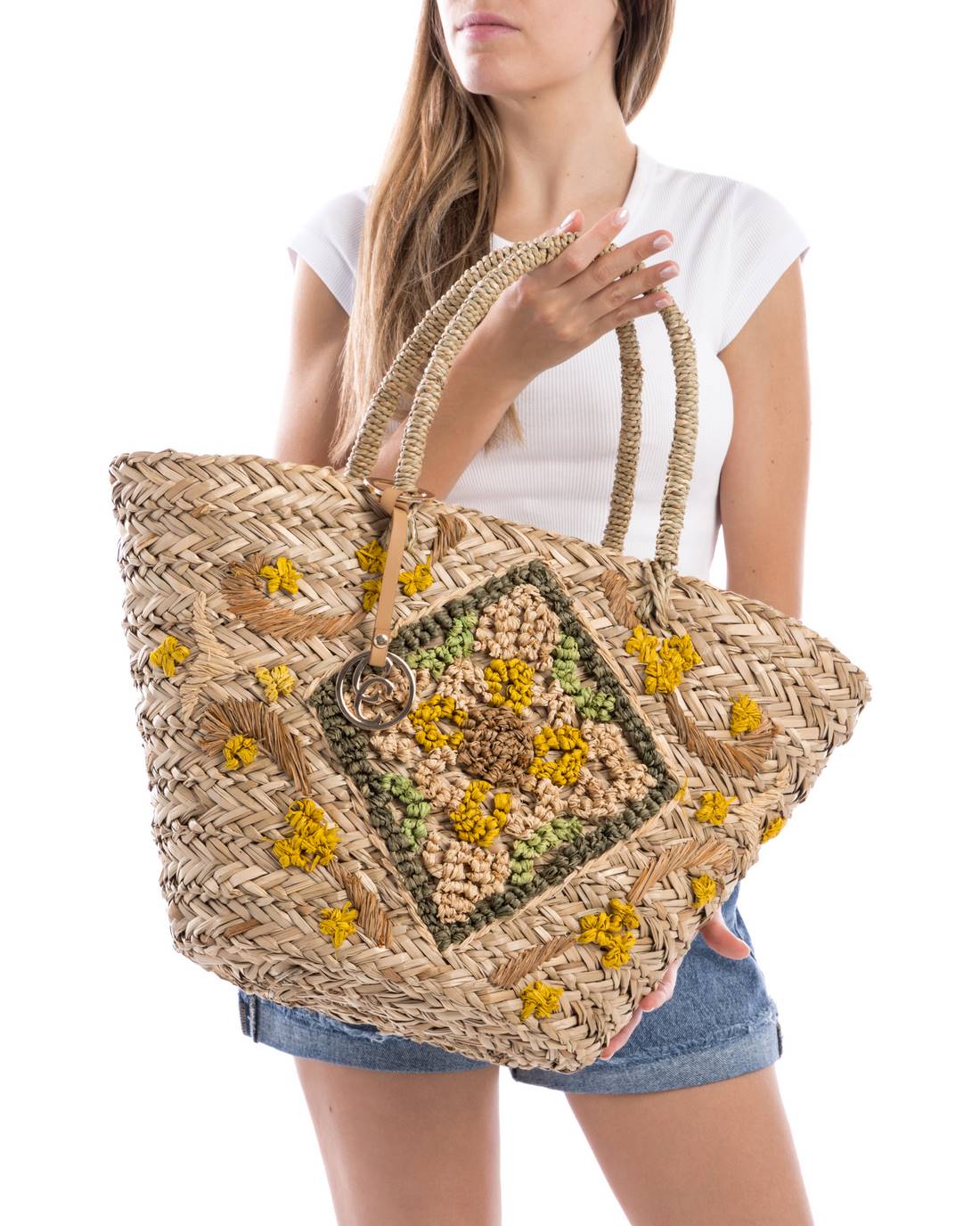 Carmela 18615702 sac femme épaule rafia 32x51x21