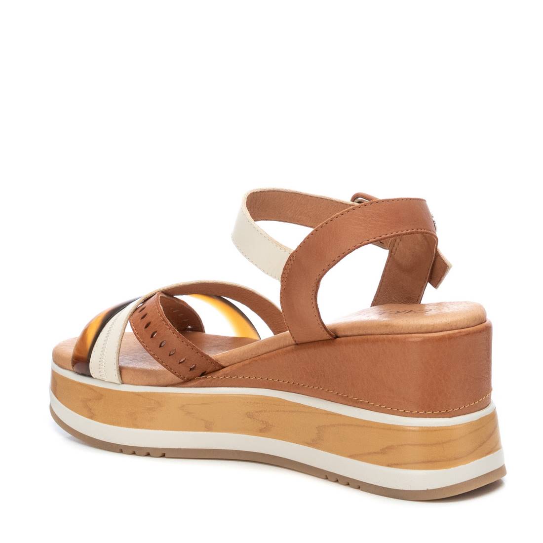 Carmela 16057402 sandales compensees femme camel cuir