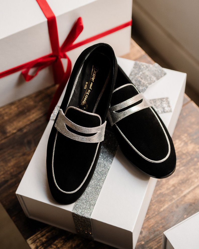 Dessine Moi Un Soulier Romy mocassin plat velours noir