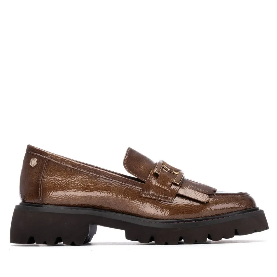 Carmela 16269802 mocassins taupe verni plat