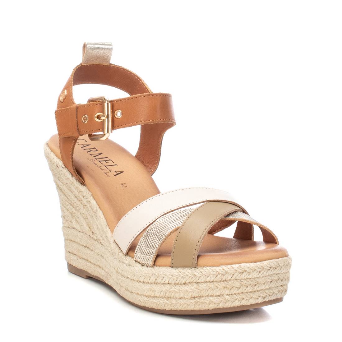 Carmela 16162401 sandale cuir compensée 10 cm