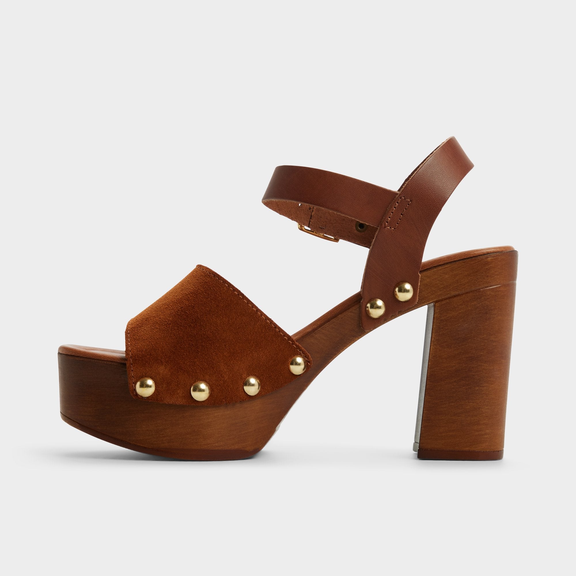 ALDO Niloria sandales bloc suède marron clouté