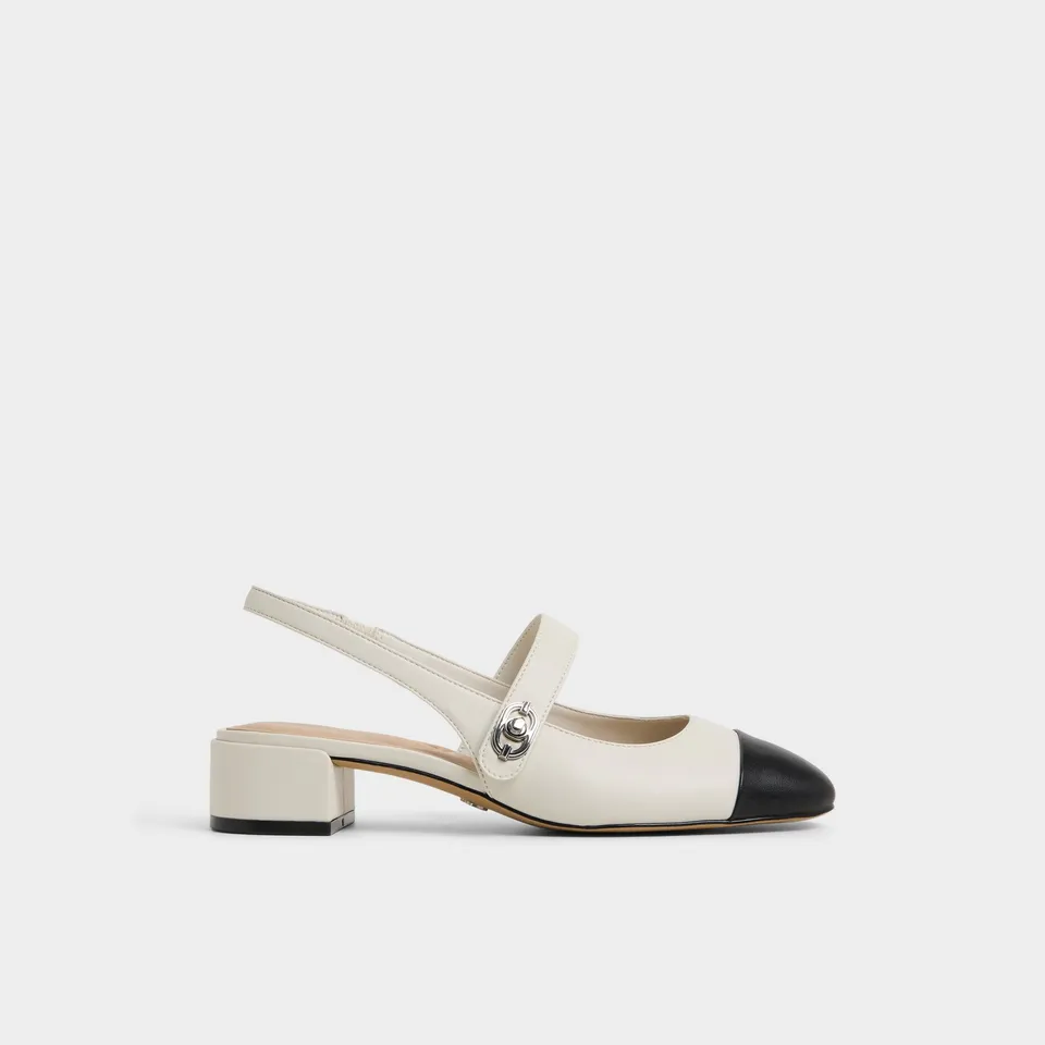 ALDO Agathe escarpins Mary Jane talon bloc blanc