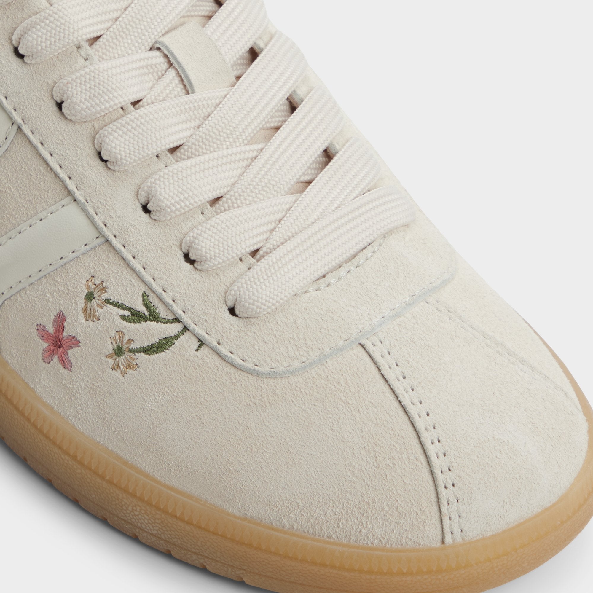 ALDO Chicsneaker baskets cuir brodé rose