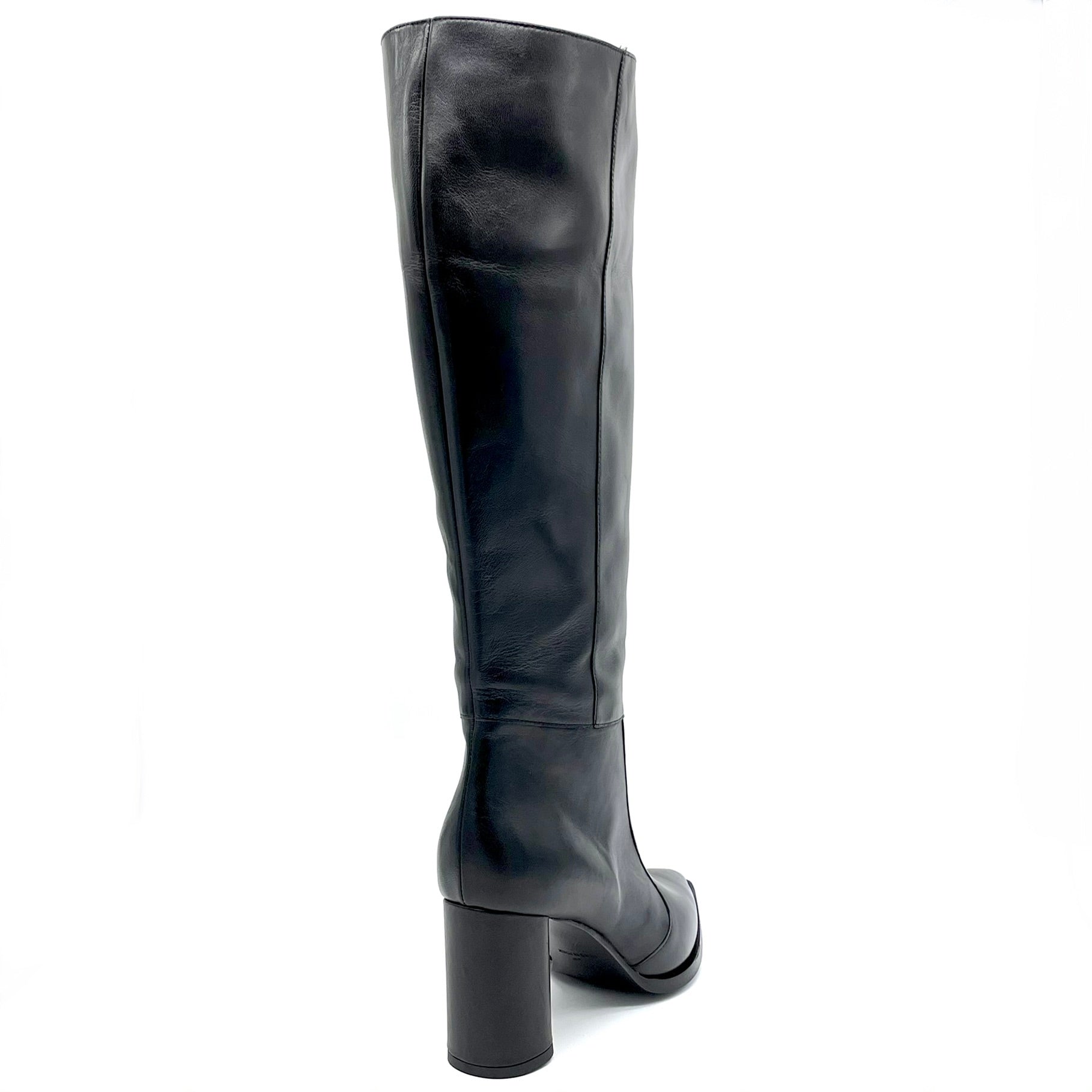 ELATA 99901 bottes cuir noir talon 7,5 cm