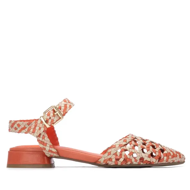 Carmela 16301707 ballerine femme cuir rouge corail