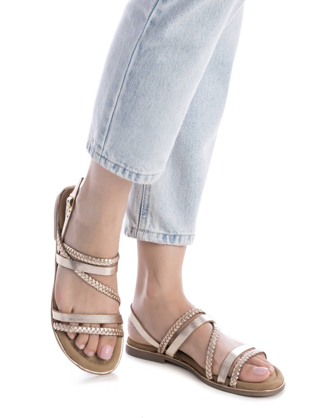Carmela 16238501 sandale cuir doré boucle