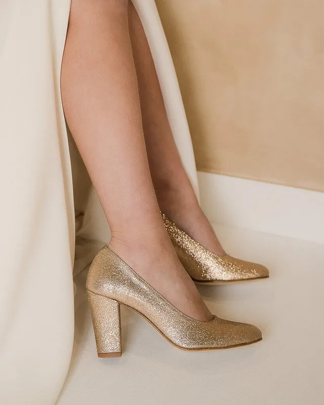 Dessine Moi Un Soulier Escarpin escarpins paillettes champagne