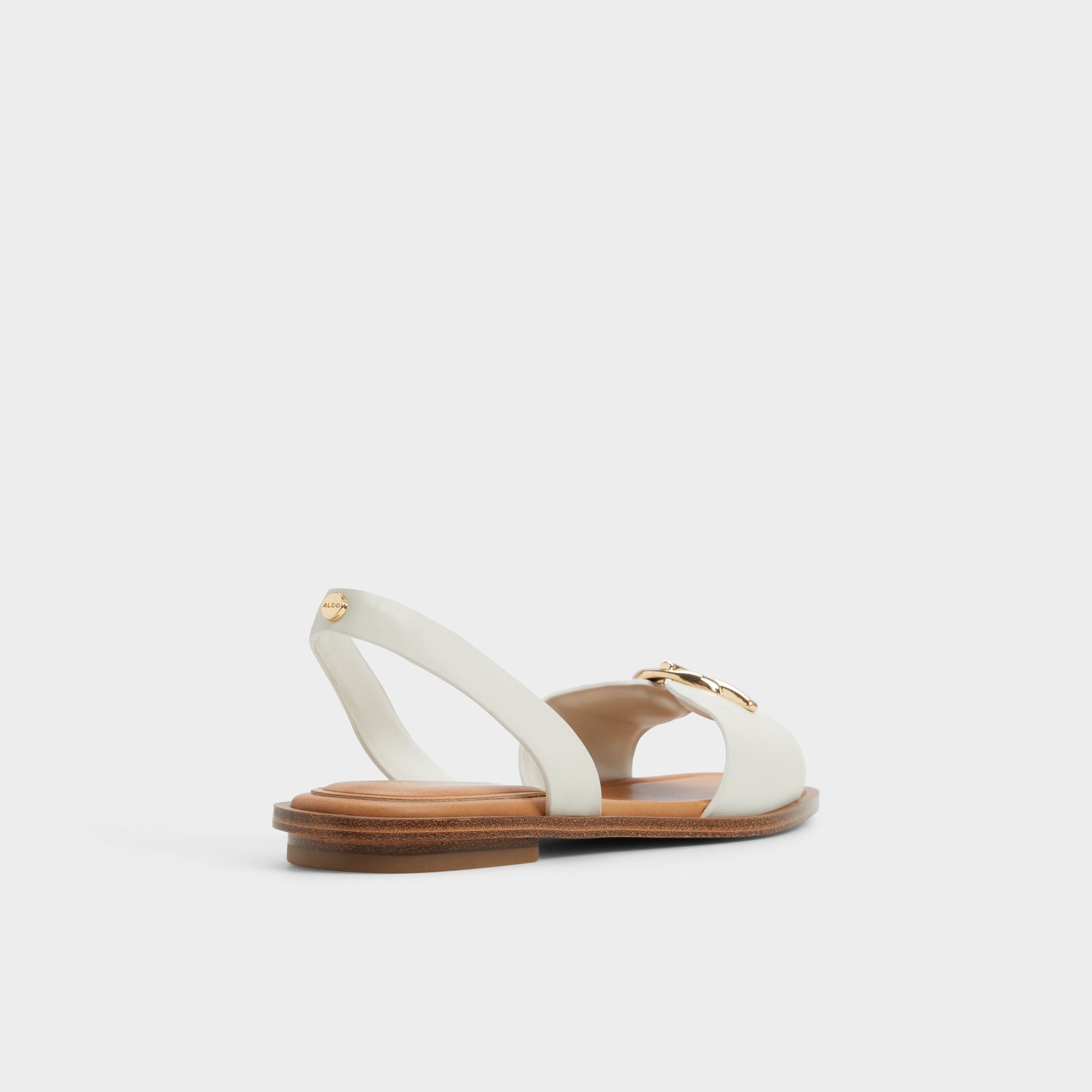 ALDO Goassi sandales plates cuir blanc