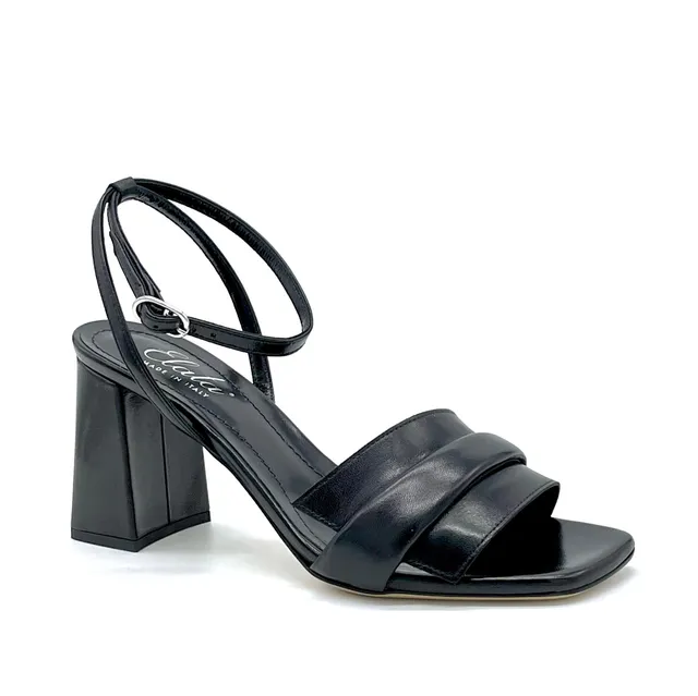 Elata 12116_3 sandales cuir noir talon 7,5 cm