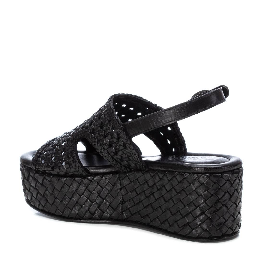Carmela 16163602 sandale cuir noir compensé 7 cm