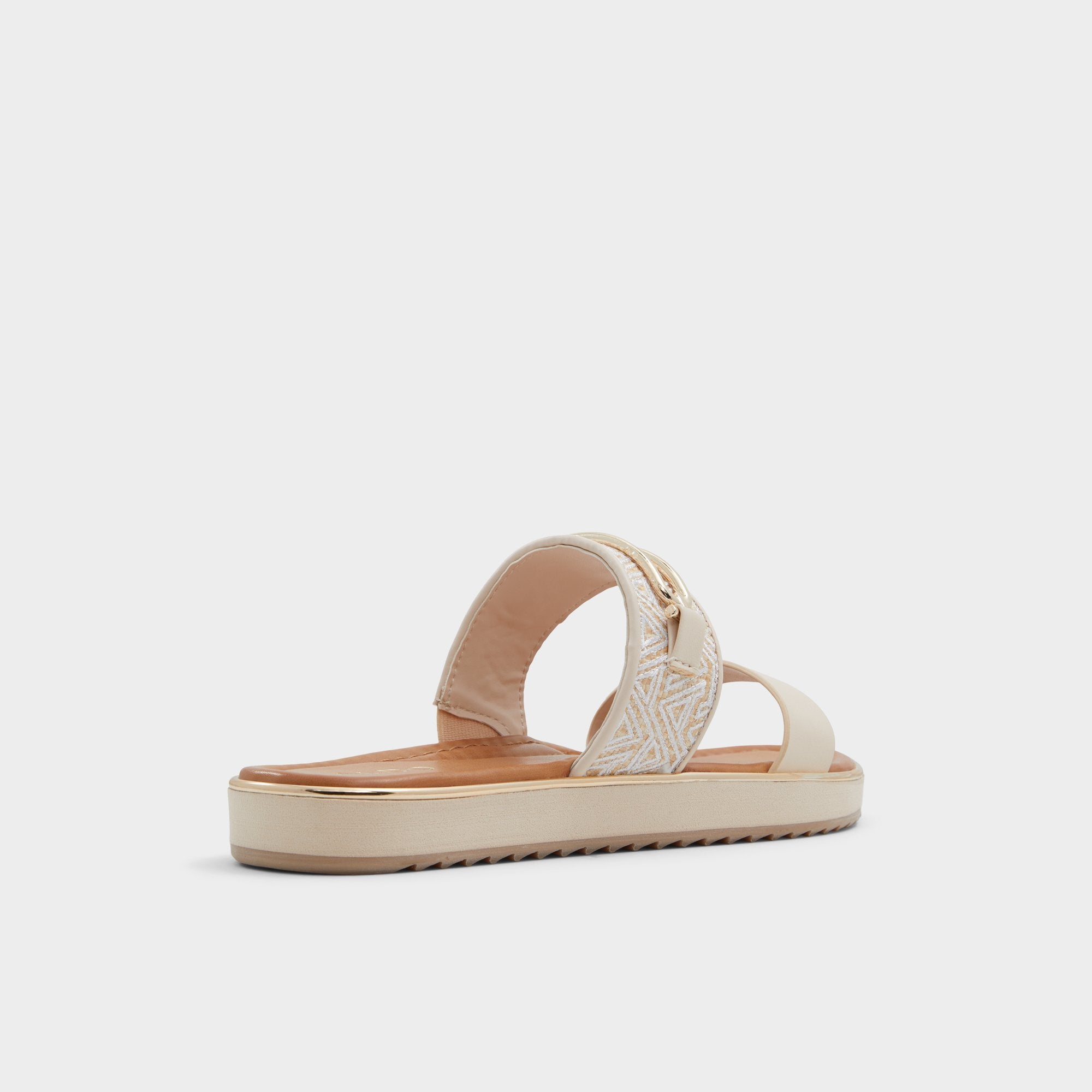 ALDO Lagoon sandales plates beige brodé