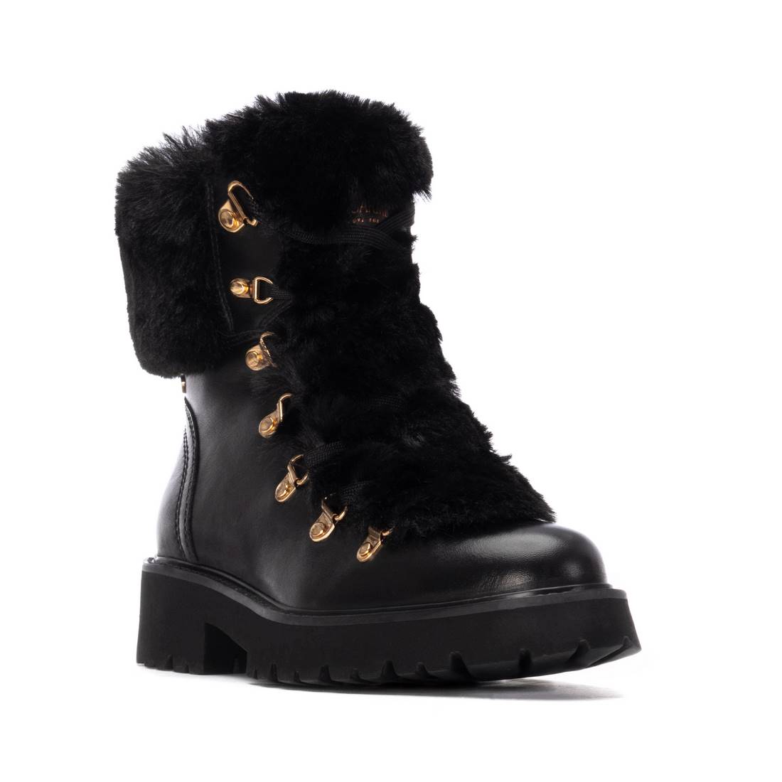 Carmela 16266801 bottines cuir noir talon bas