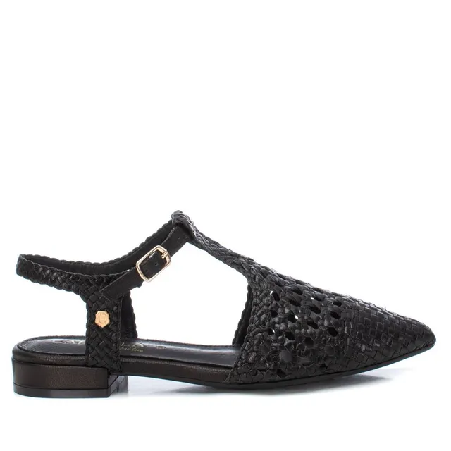 Carmela 16147404 ballerine femme cuir noir métallisé
