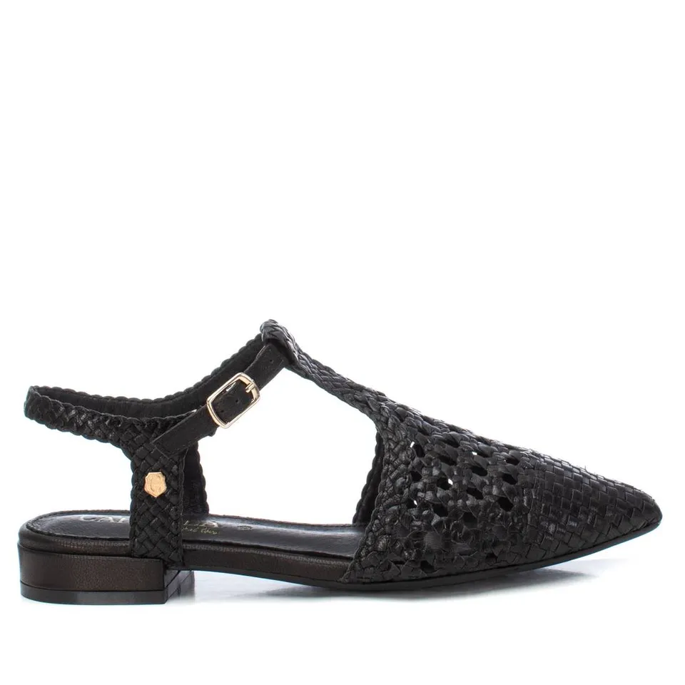 Carmela 16147404 ballerine femme cuir noir métallisé