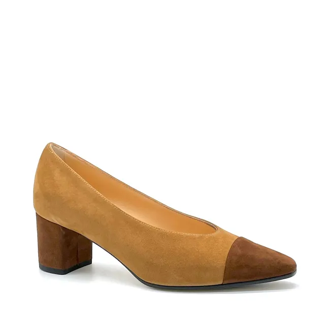 Elata 55515 escarpins daim ambre pointure 37 talon 5,5 cm