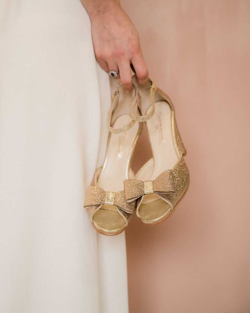 Dessine Moi Un Soulier Charlotte High sandales paillette champagne