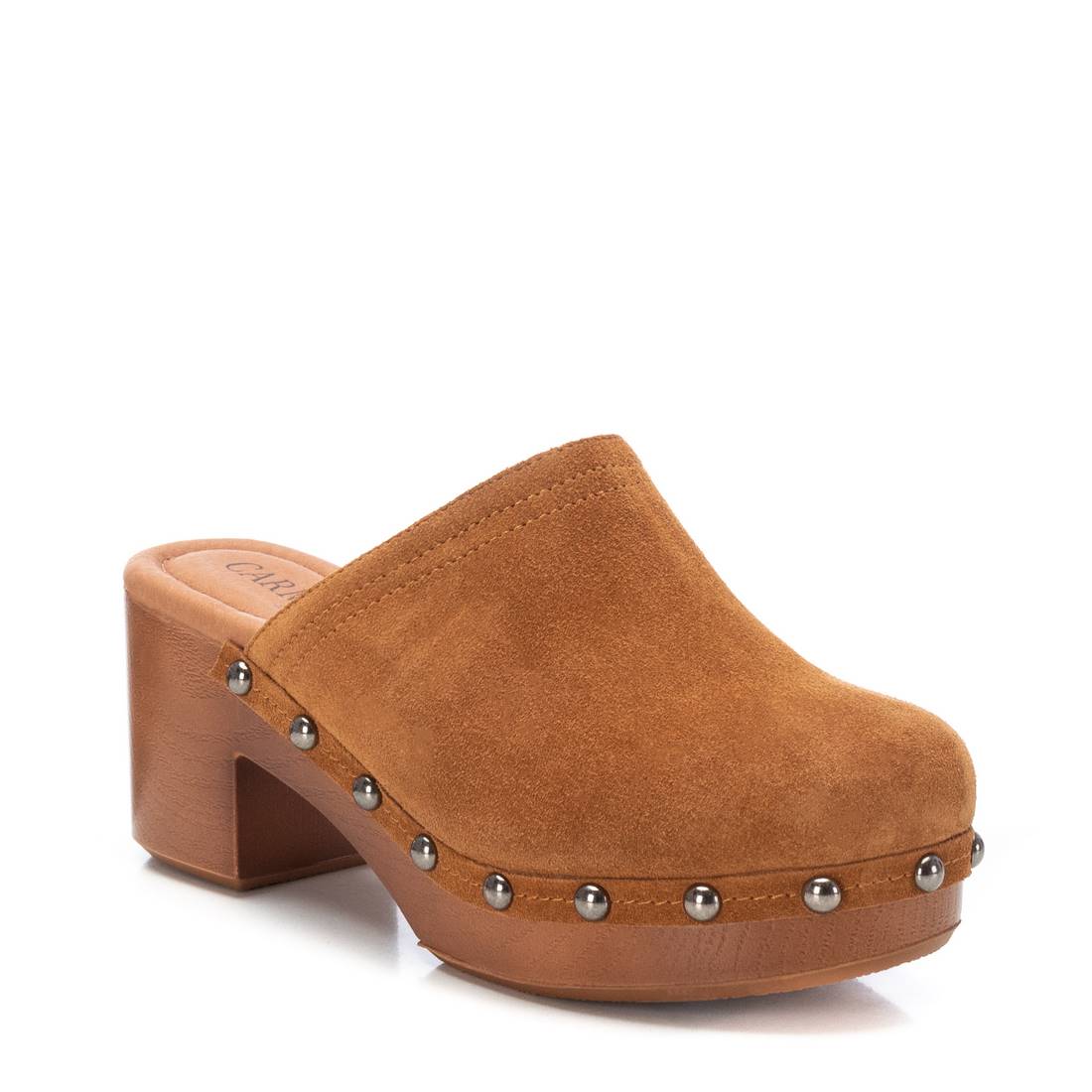 Carmela 16046101 sabot femme marron daim talon 7 cm