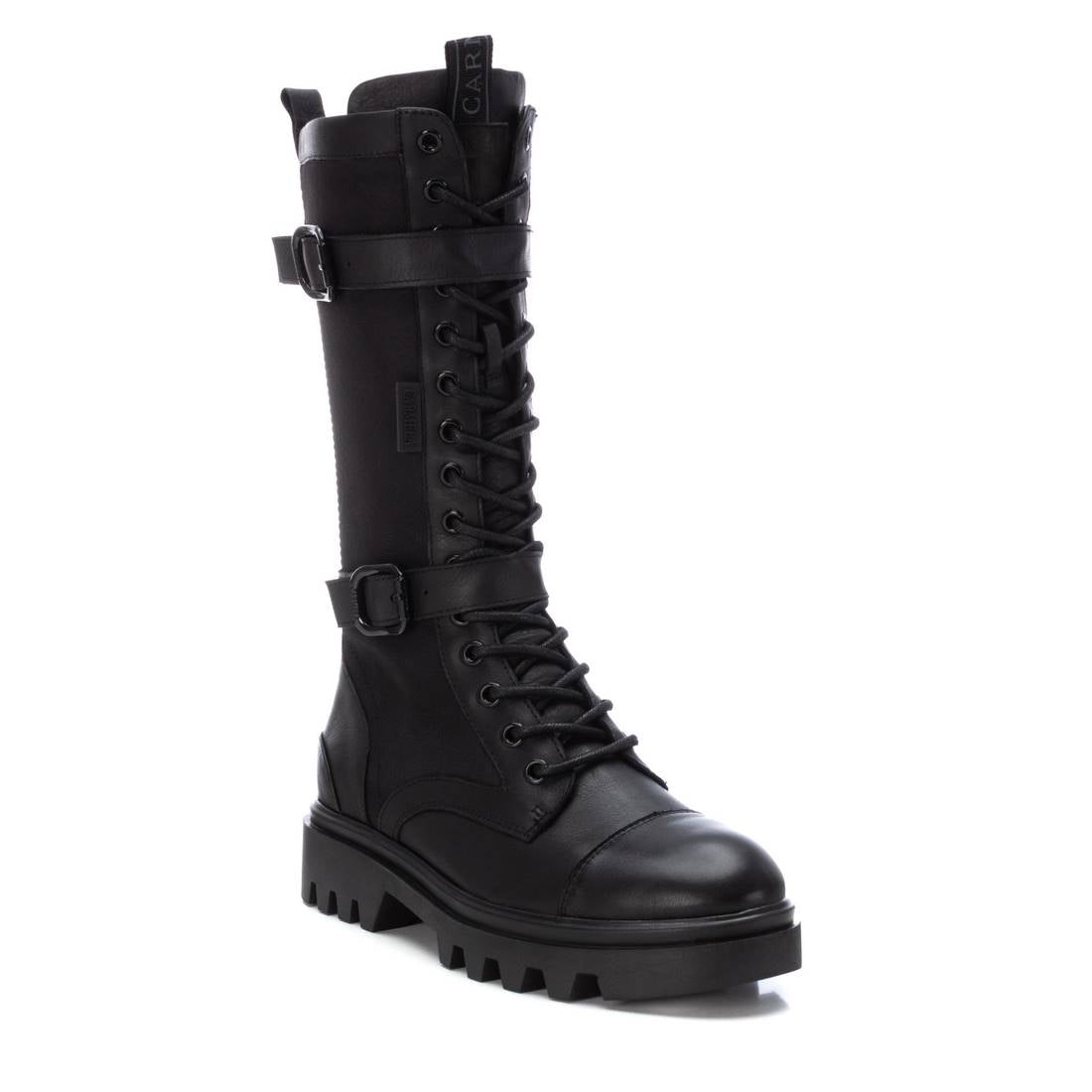 Carmela 16020501 bottes femme noir cuir militaire