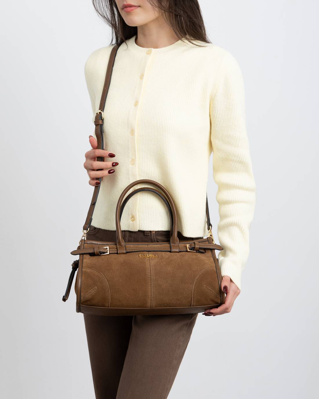 Carmela 18617002 sac à main cuir camel