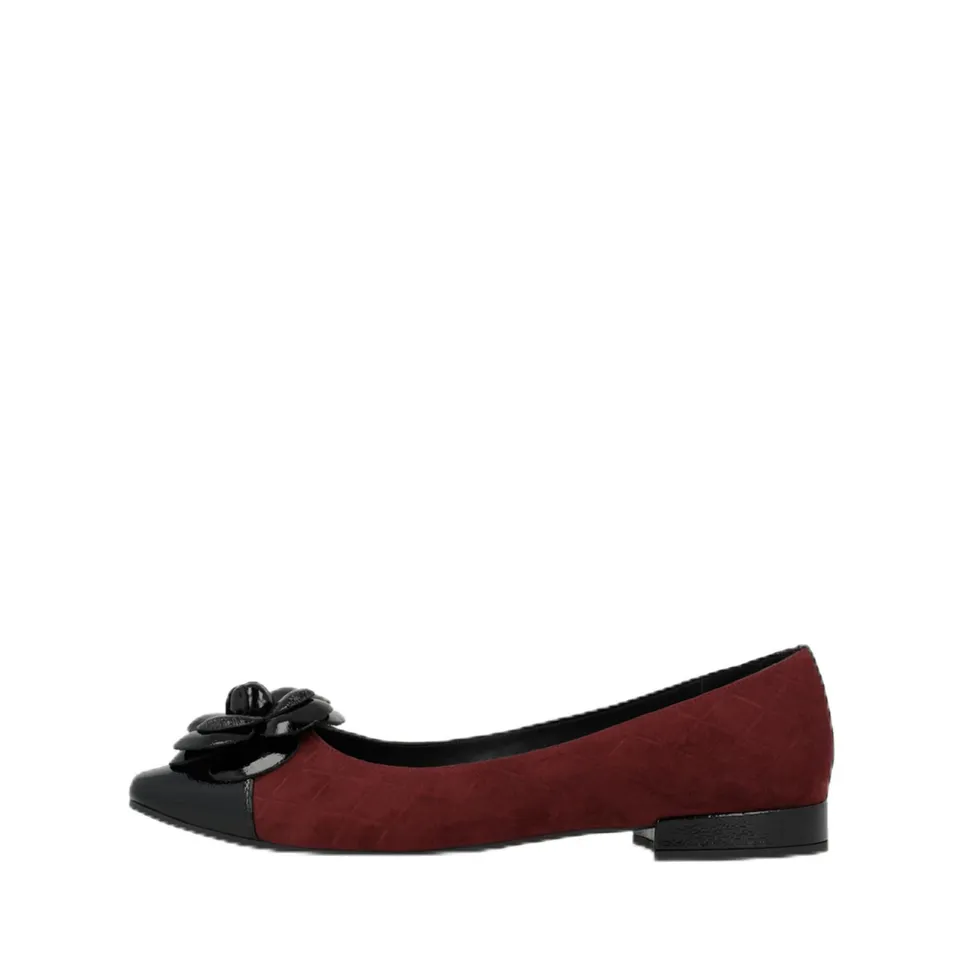Lodi Amena-Te ballerines bordeaux cuir