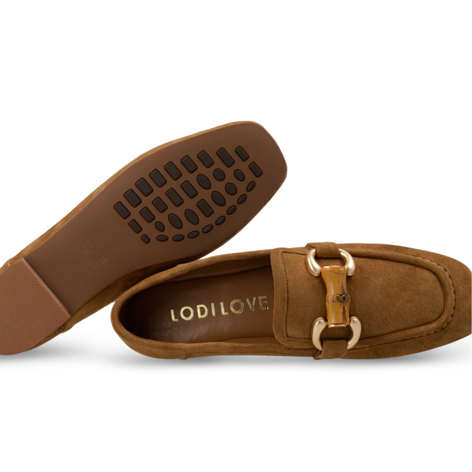 Lodi BE5454 mocassins bruns femme cuir