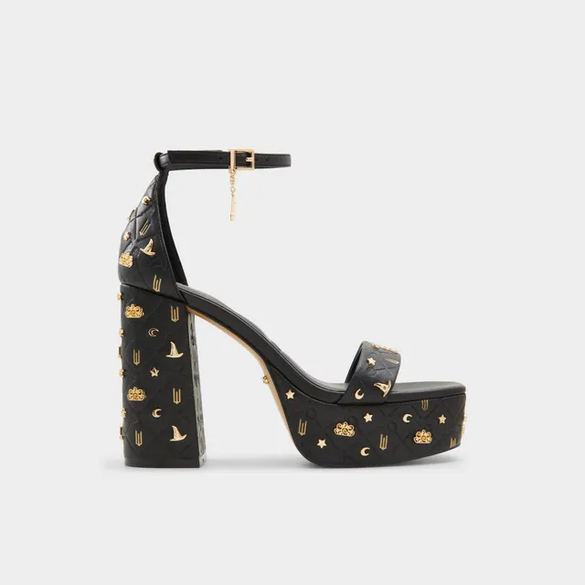 ALDO Takeflight sandales plateforme satin noir