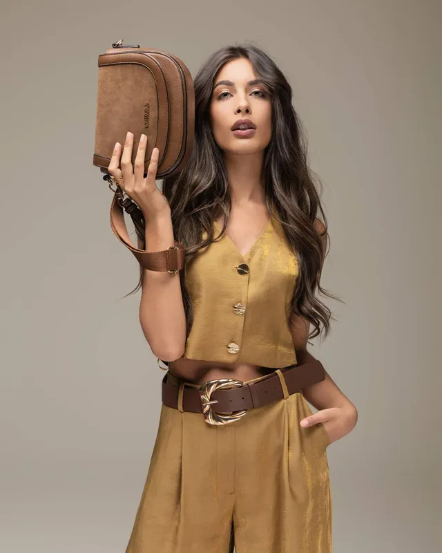 Carmela 18617701 sac bandoulière camel 24 cm