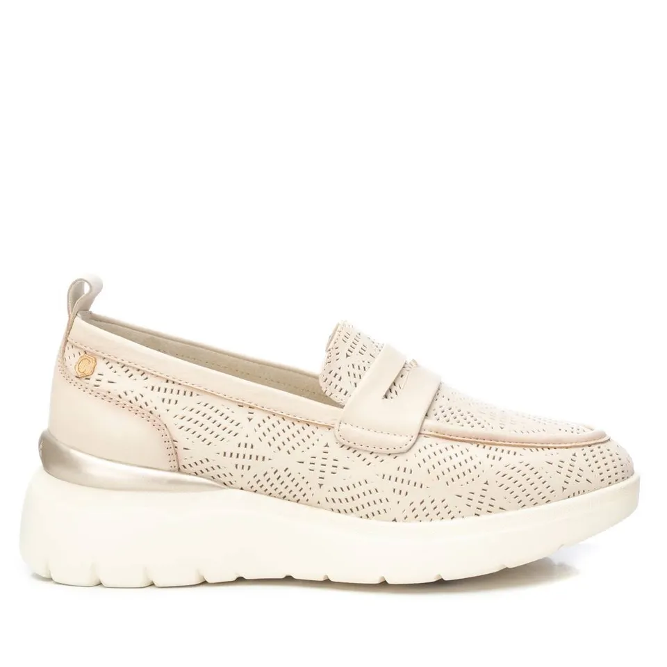 Carmela 16142801 mocassins cuir blanc perforé