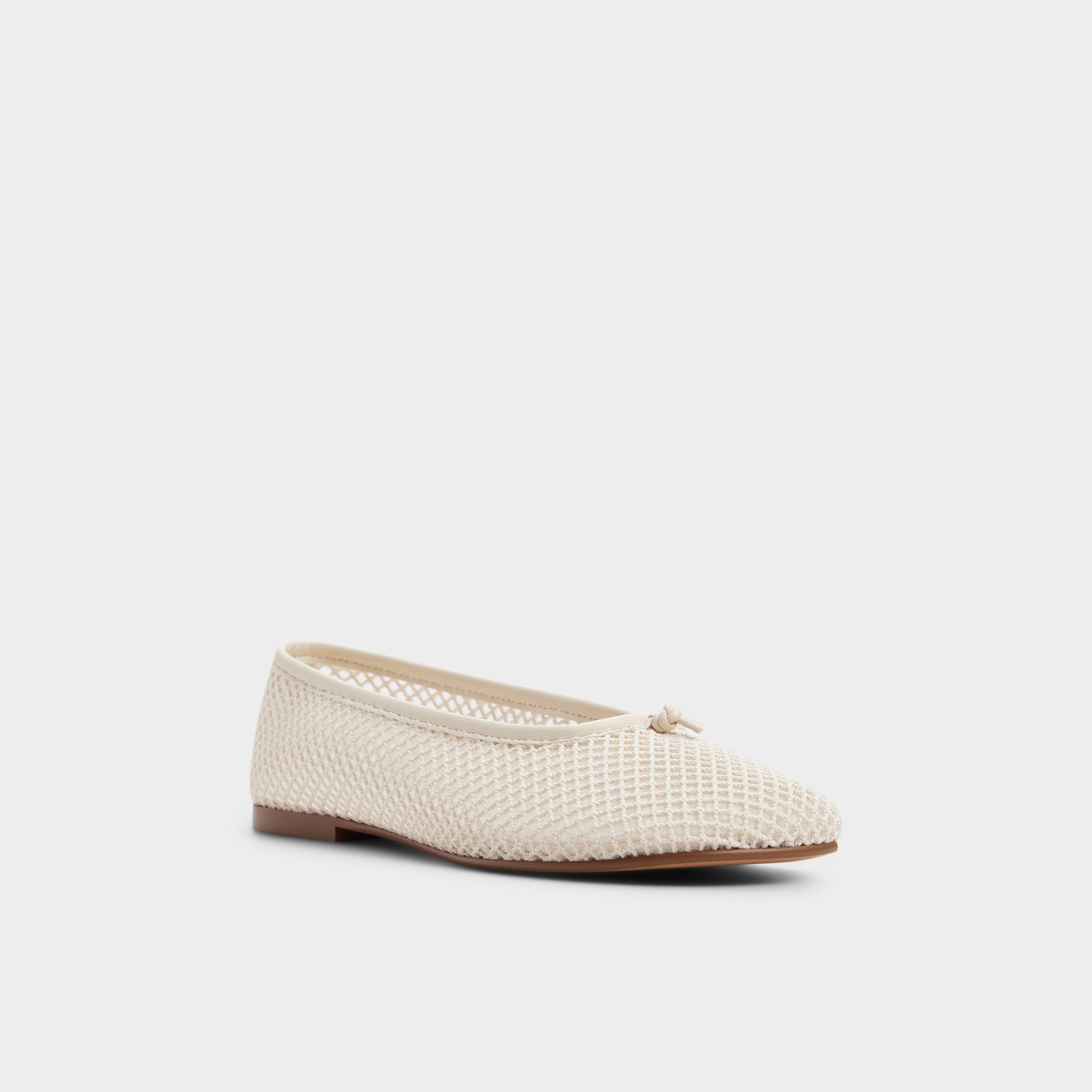 ALDO Ericca ballerines blanches maille nœud