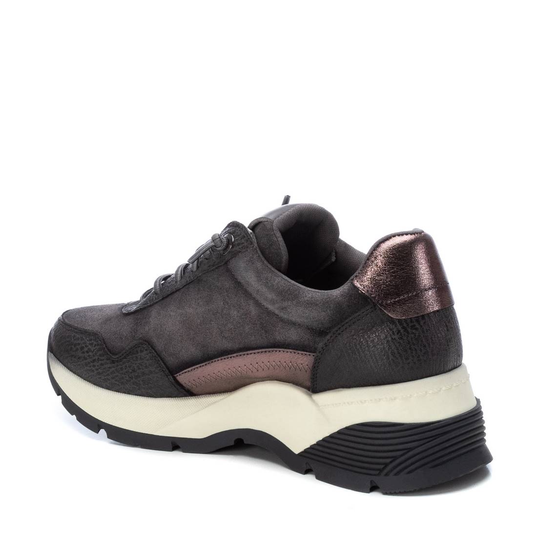 Carmela 16105903 basket cuir gris à zip