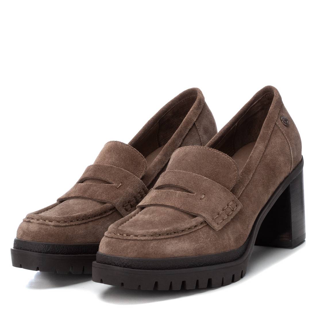 Carmela 16037103 mocassins cuir marron talon 8 cm