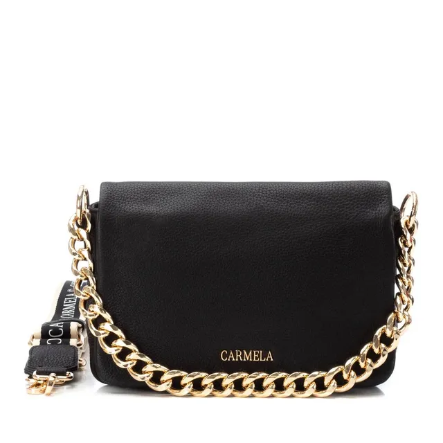 Carmela 18609201 sac bandoulière cuir noir doré