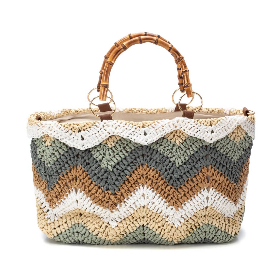 Carmela 18615902 sac rafia vert 24x42 cm