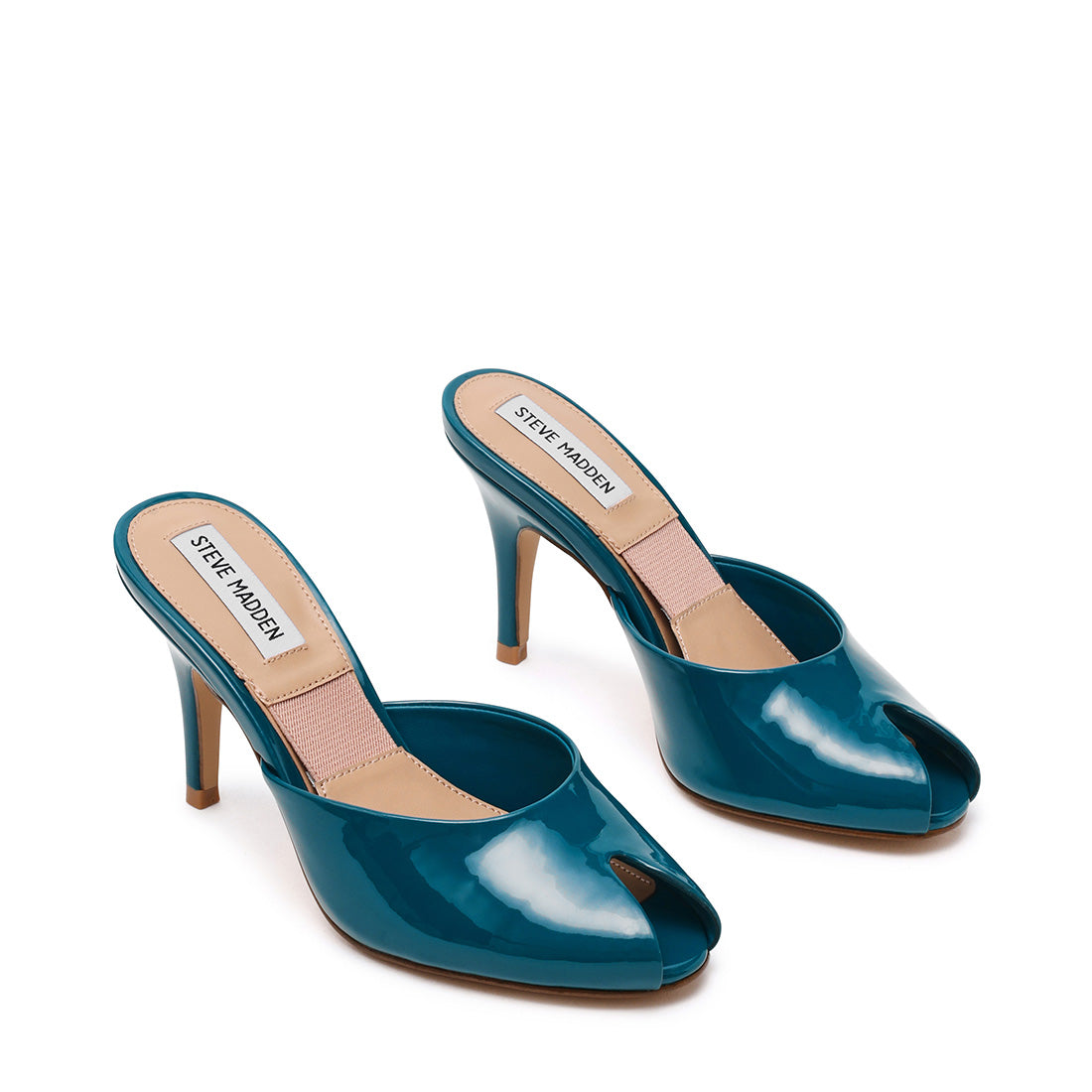 Steve Madden Solera escarpins vernis sarcelle talon 6 cm