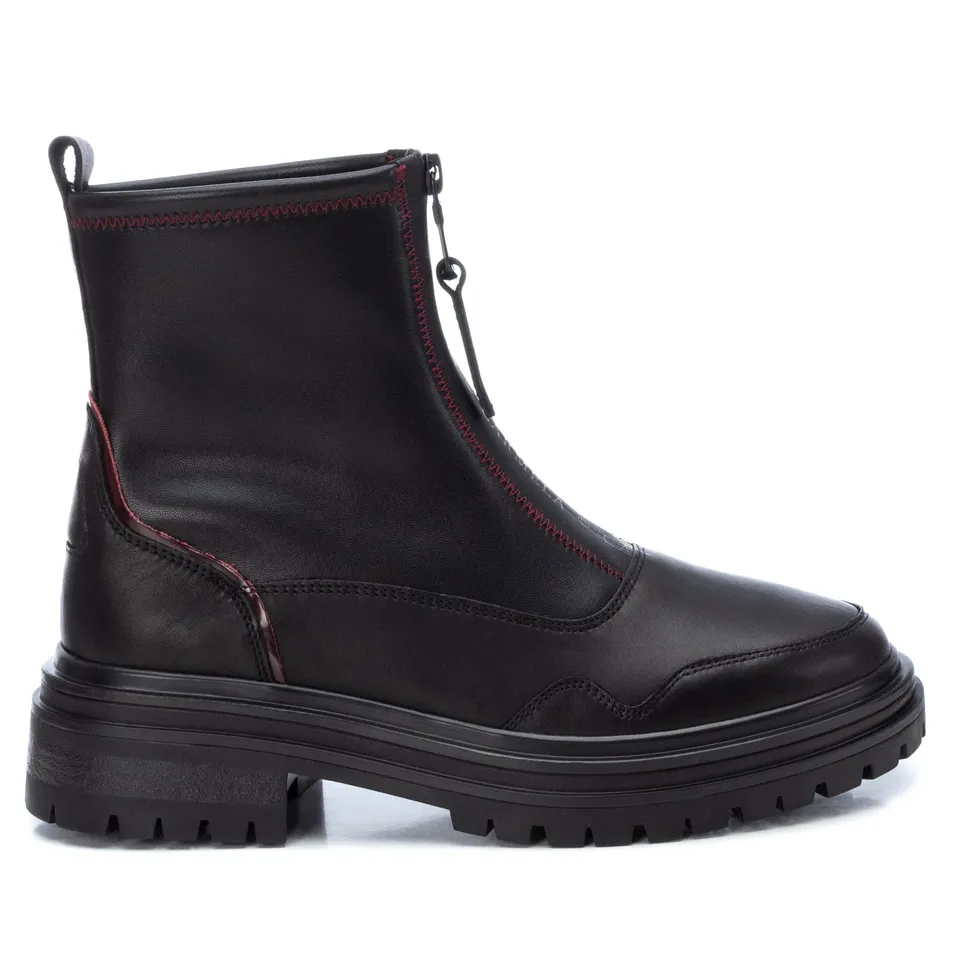 Carmela 16022501 bottine cuir noir plat