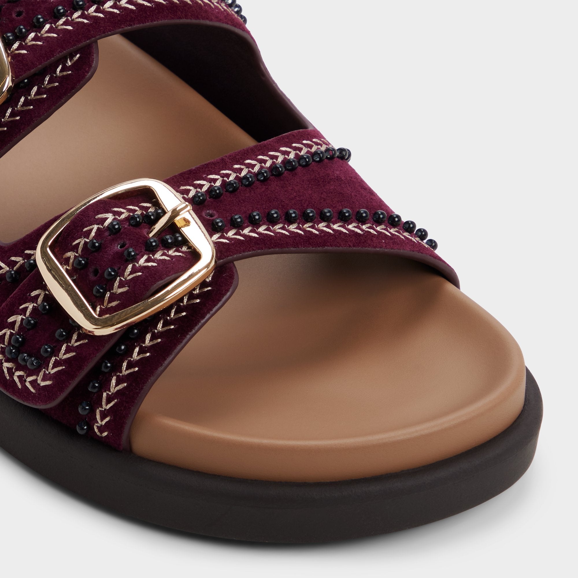 ALDO Bohochic sandale plate femme bordeaux