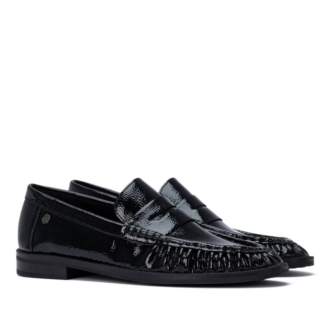 Carmela 16435702 mocassin verni noir plat