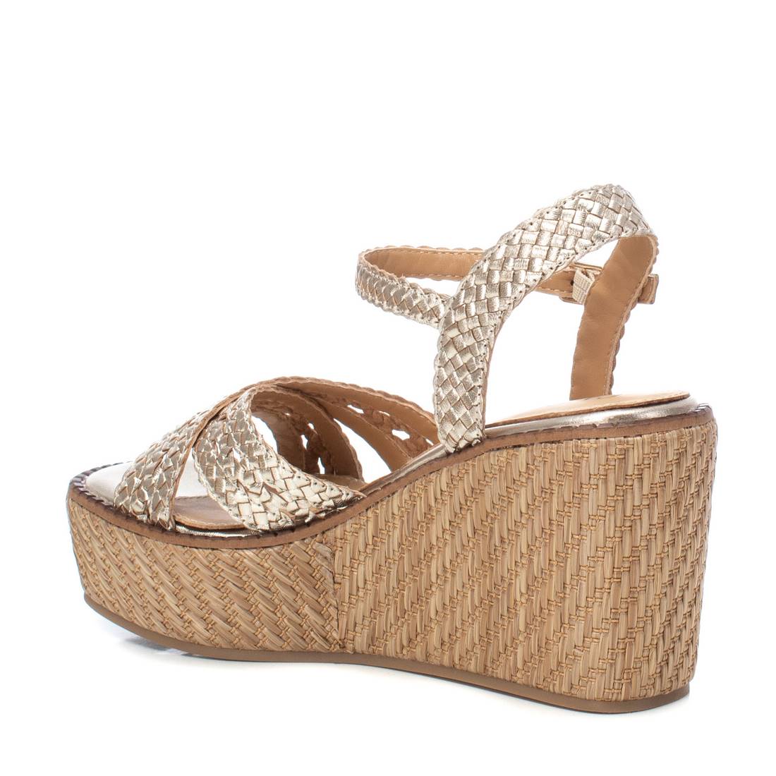 Carmela 16148401 sandales cuir doré compensées 9 cm