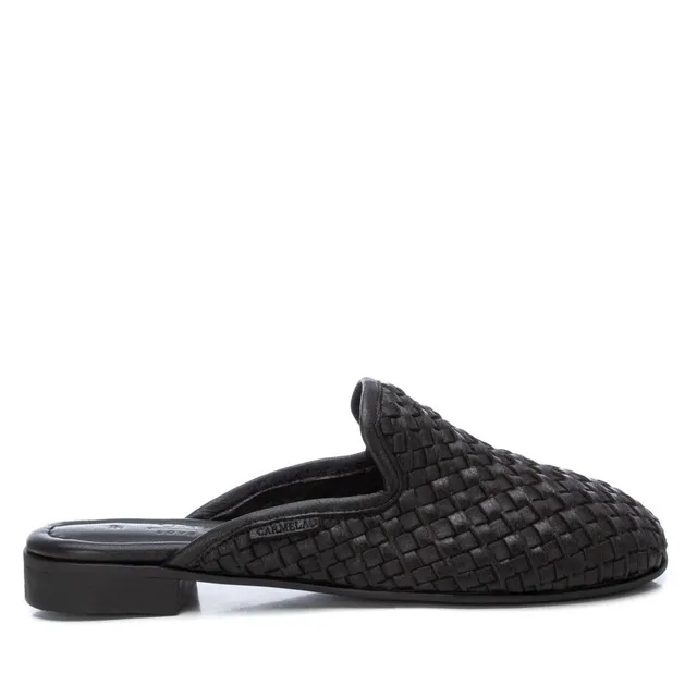Carmela 16127301 sabot cuir noir tressé