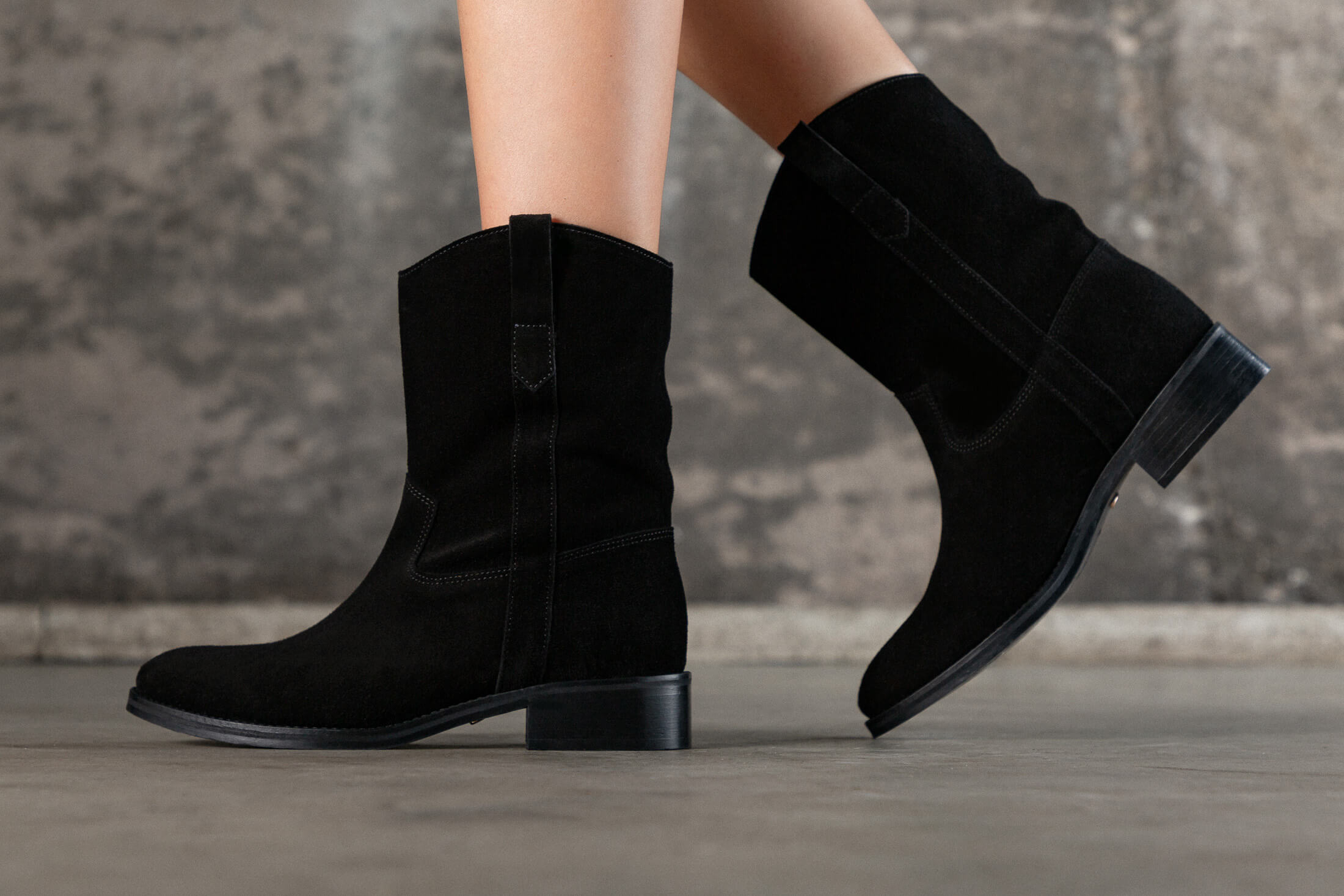 Coralie Masson Lucky bottes cuir noir talon 3,5 cm