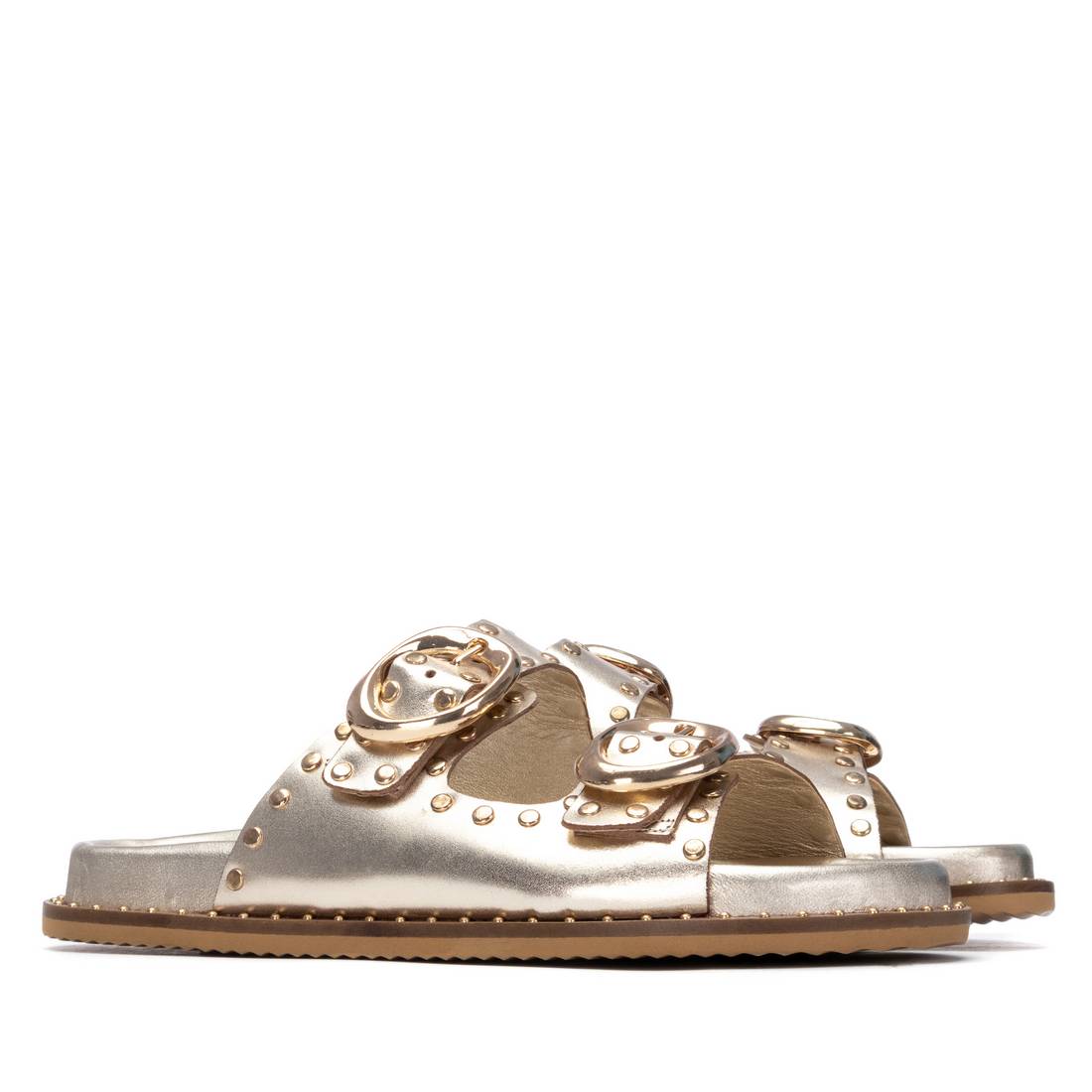 Carmela 16305603 sandales cuir doré animal