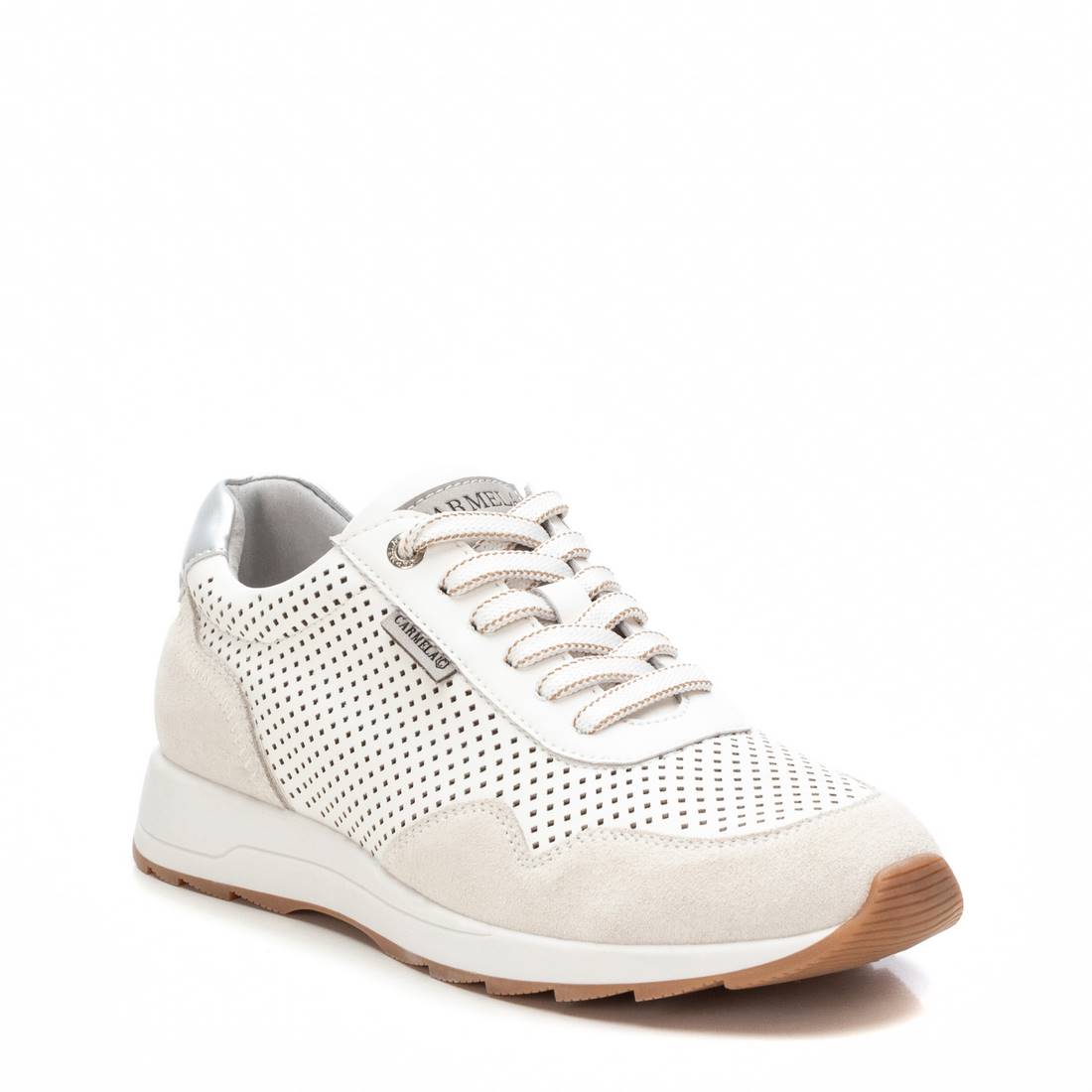 Carmela 16215101 baskets cuir blanc lacets