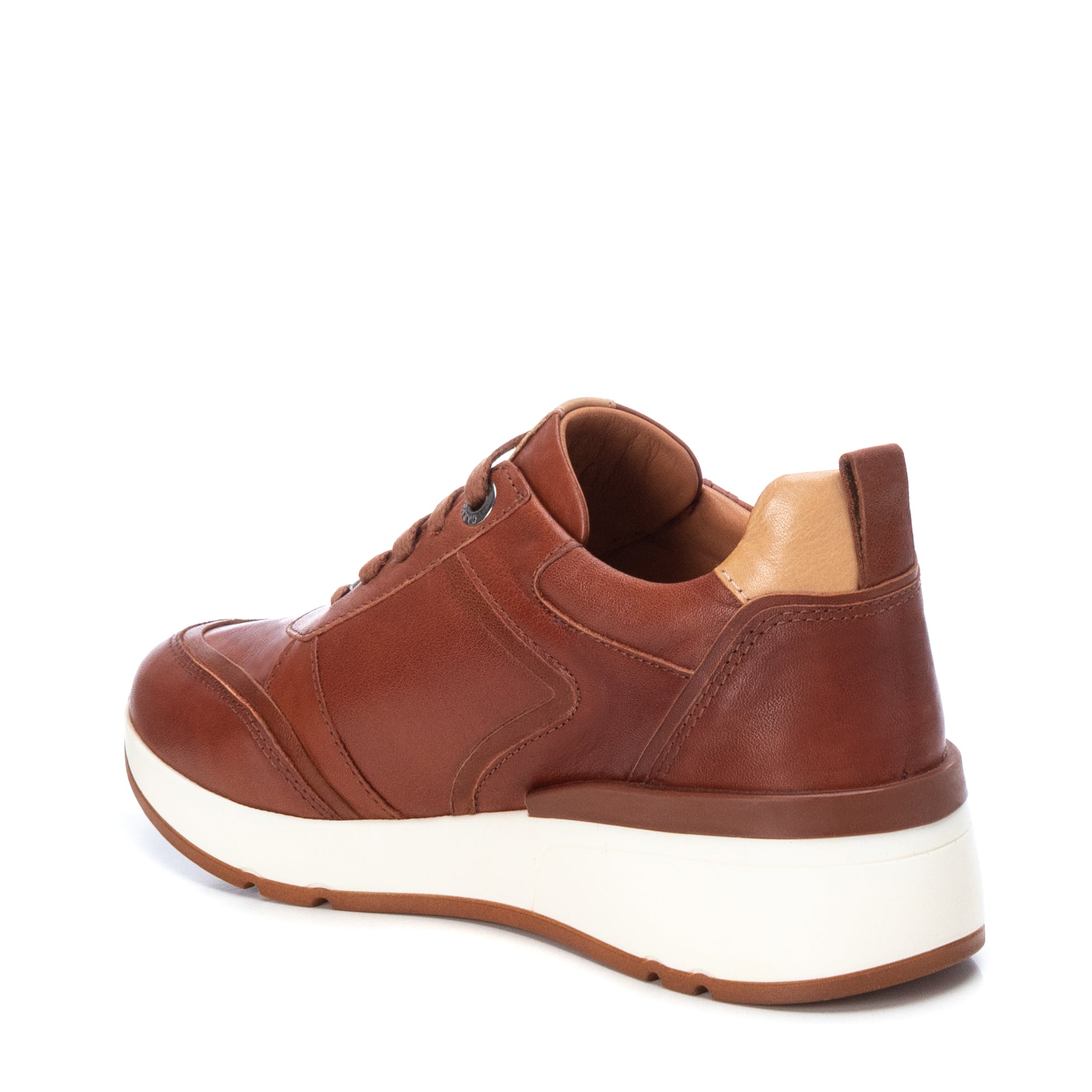 Carmela 16020802 basket femme marron cuir semelle épaisse