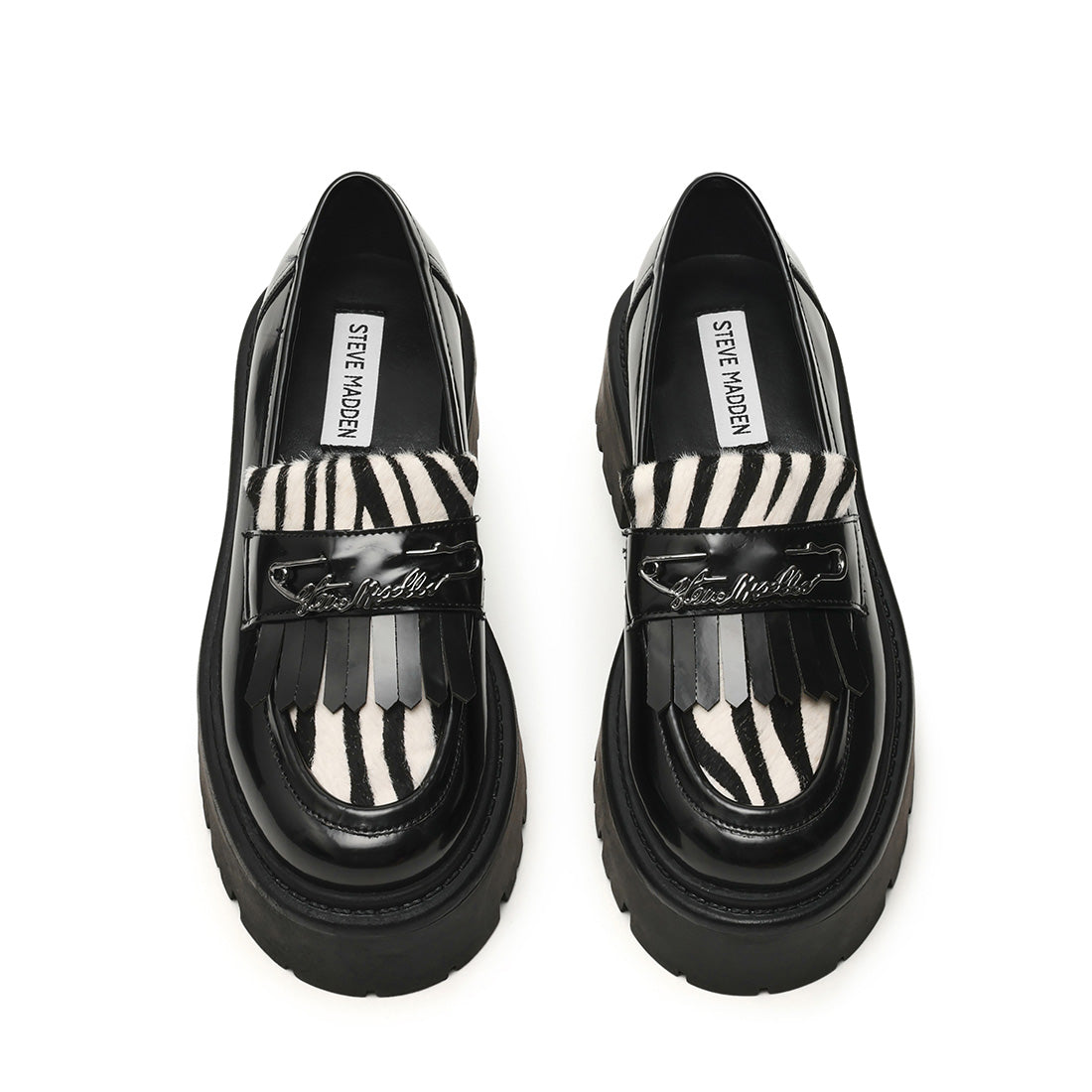 Steve Madden On-Call mocassins cuir noir semelle 3 cm